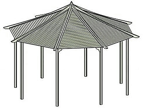 GARTENLAUBE HOLZ PAVILLON mit Holzdach 3,5m x 3,5m optional Schindeln ! - Bild 13 von 15