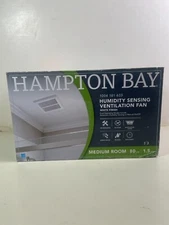 Hampton Bay Humidity Sensing 80CFM Ventilation Fan in White Bathroom Vent Fan