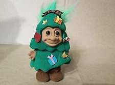 Vintage RUSS Troll 5" Doll CHRISTMAS TREE - EXCELLENT -