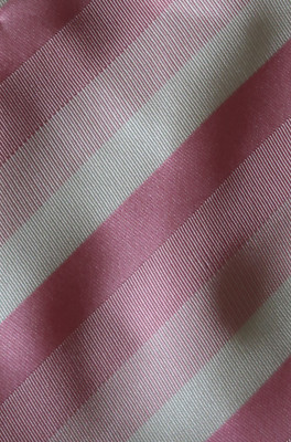 DUNHILL SEIDENKRAWATTE BABY ROSA UND WEISSE STREIFEN EINE MODE HOCHZEIT GESCHENKIDEE KLASSIKER