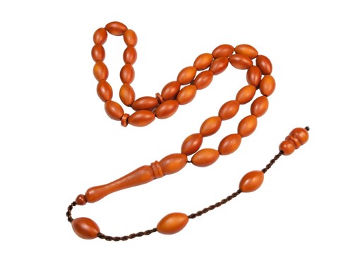 Darkening German Fiber Prayer Beads Oval, Alman Tesbih Tasbih Misbaha Subha 819 - Picture 14 of 16