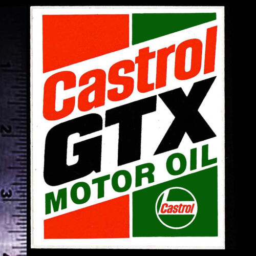 Huile moteur CASTROL GTX - Original vintage années 1970 autocollant/autocollant course B - Photo 1 sur 1