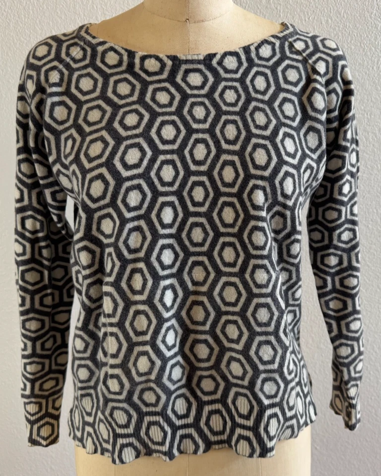 Suéter geométrico de lana y algodón para mujer Laundry Industry Boutique talla 1 XS USADO EN EXCELENTE ESTADO Foto 2 de 4