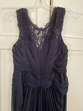 Navy Blue Adrianna Pappell formal gown- Size 12