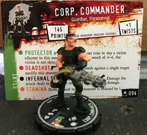 CORP. COMMANDER 094 Guardian Paranormal The Lab Horrorclix Heroclix