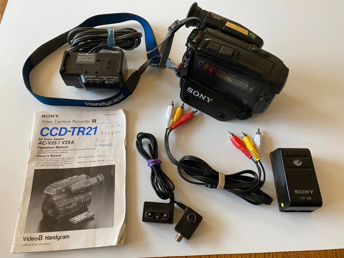 used Sony CCD-TR21 video 8 handy cam kit | eBay