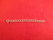 4 INCH GOLD PLATED 4.8MM NECKLACE EXTENDER WITH SPRING RING CLASP