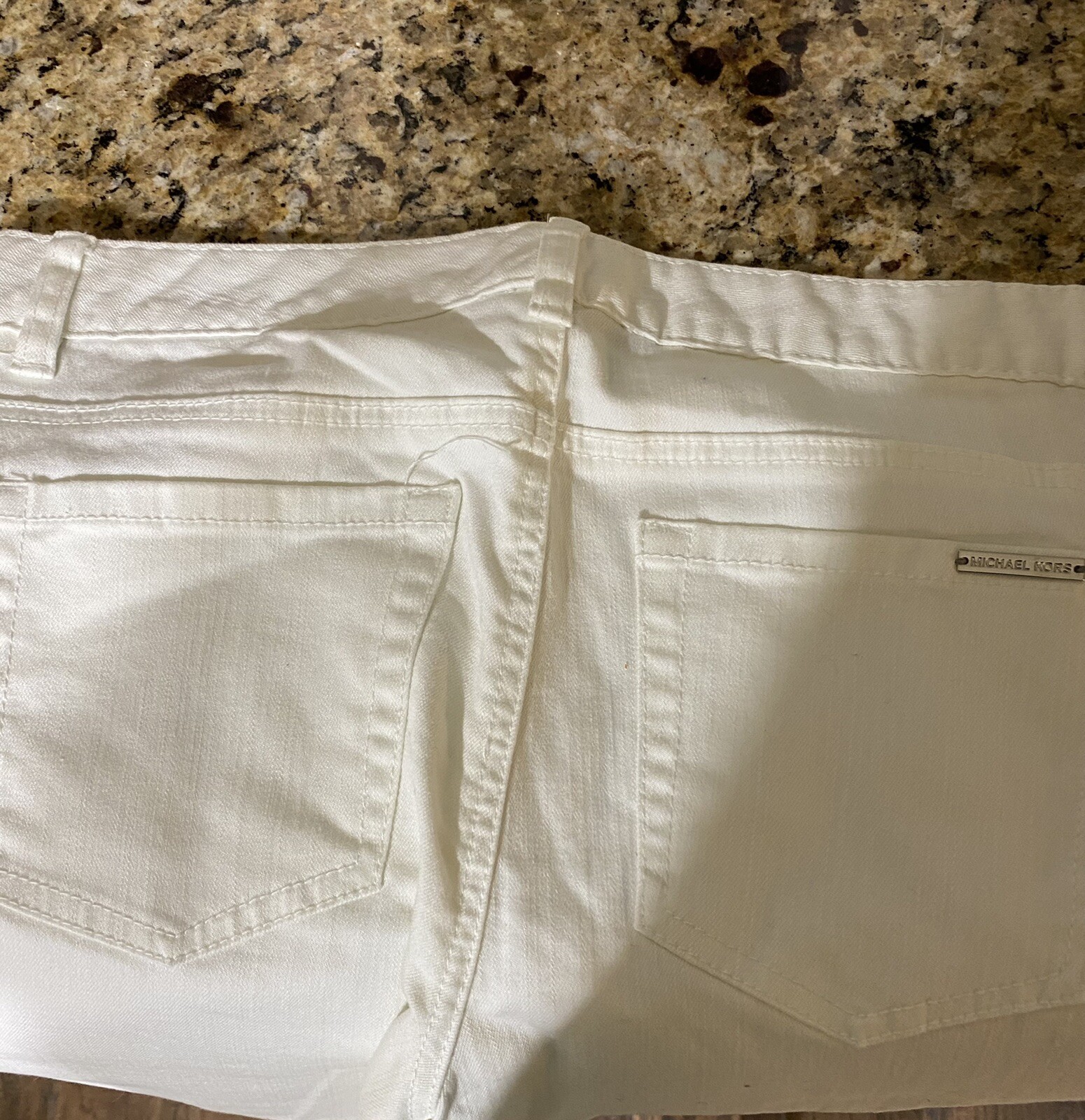 NWT Michael Kors White Denim Studded 5 Pocket Flare Leg Jeans sz 6 $125 thumbnail 6