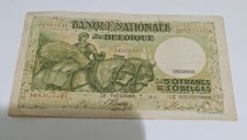 1944 WWII Belgium 50 Francs 10 Belgas Banknote Circulated