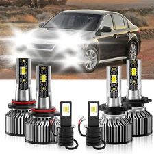 For Subaru Legacy 2005-2007 LED Headlight High Low+Fog Light Bulbs Kit 26000LM