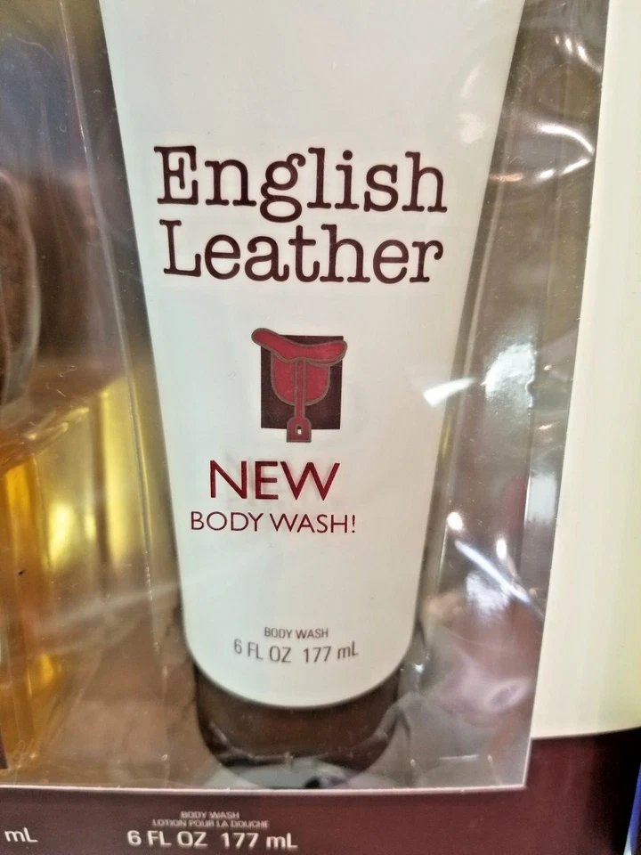 JUEGO DE REGALO de cuero inglés para hombre de Dana 3,4 oz después del afeitado y colonia + gel de baño Foto 4 de 4