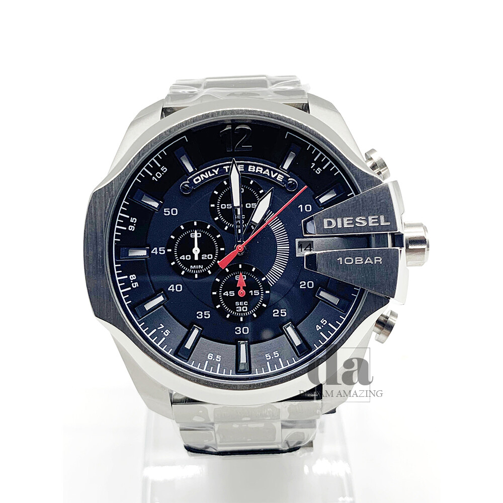 Diesel DZ4308 Mega Chief Black Dial Stainless Steel Chrono