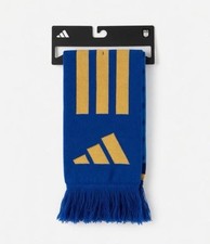 adidas Italy Italia FIGC Soccer Fan Scarf Blue/Gold with Fringe