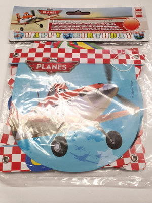 Disney Planes, Buchstabenbanner ''Happy Birthday'' aus Karton, 1,9 m, OVP