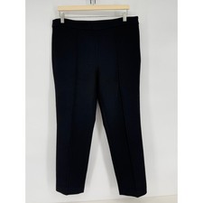 Ann Taylor Black Stretch Pants Flat Front Slim Leg Womens Size 12