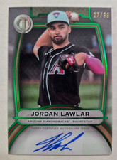Jordan Lawlar 2025 Topps Tribute Green Refractor Auto 27/99 #TA-JL, Diamondbacks