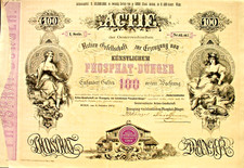 &Ouml;sterreich Actien-Gesellschaft zur Erzeugung k&uuml;nstl. Phosphat-D&uuml;nger Wien 1872