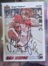 Sergei Fedorov Autographed #144 1991-92 Upper Deck Signed 