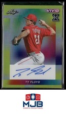 2023 Leaf Vivid Ty Floyd Base Auto Prismatic Yellow #/10 Auto #BA-TF1