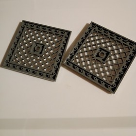 Lego 4151 Dark Bluish Gray Plate, Modified 8 x 8 with Grille 4504 2 Piece 