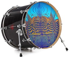 Vinyl Decal Skin for 20" Bass Kick Drum Head Dancing Lilies
