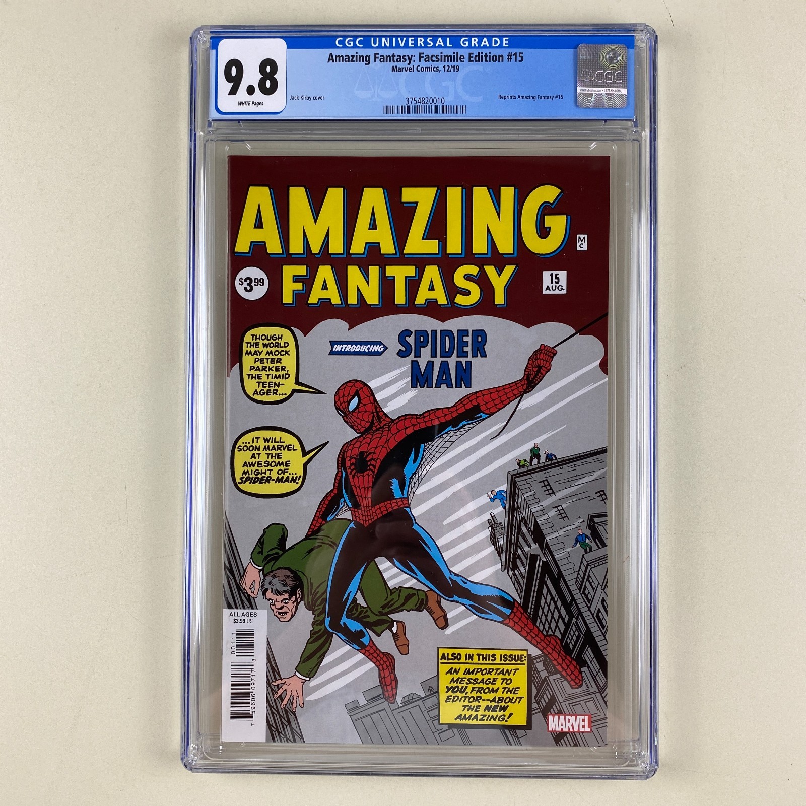 Amazing Fantasy #15 (Facsimile Variant) Value - GoCollect