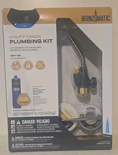 Bernzomatic Plumbing 14.1 Oz. Torch Kit Steel , Basic Plumbing Kit WPK 2301