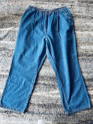 Vintage Chic Pull On Elastic Waist Ladies Pants Jeans Size 22W Petite Chic Logo
