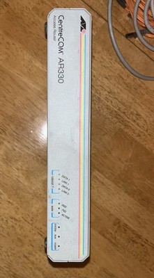 Allied Telesyn CentreCOM AR330 Access Router  With Fiber Optic Receiver & Wires