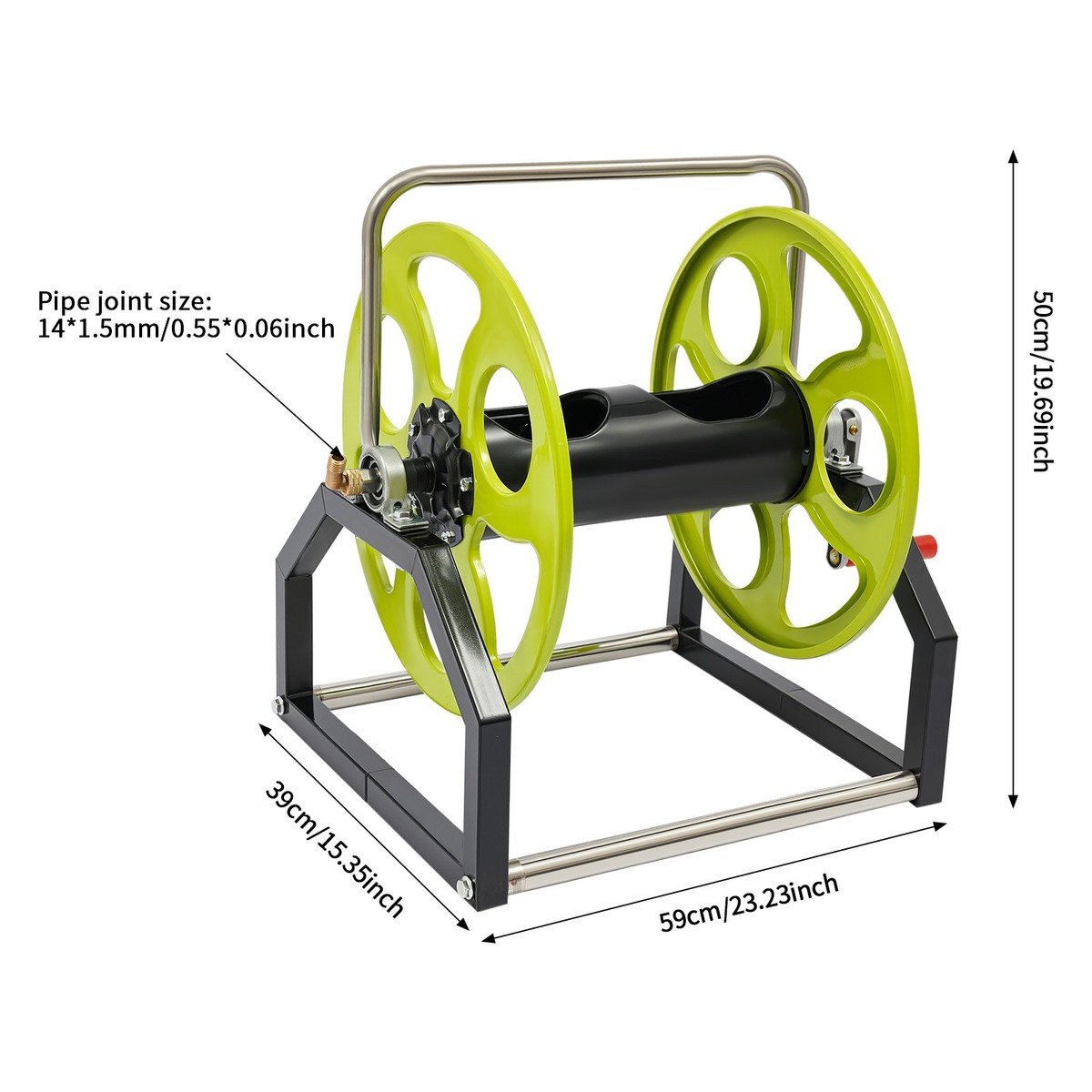 Hose Reel Garden Hose Holder 100m/328.1ft Water Hose Reel Storage