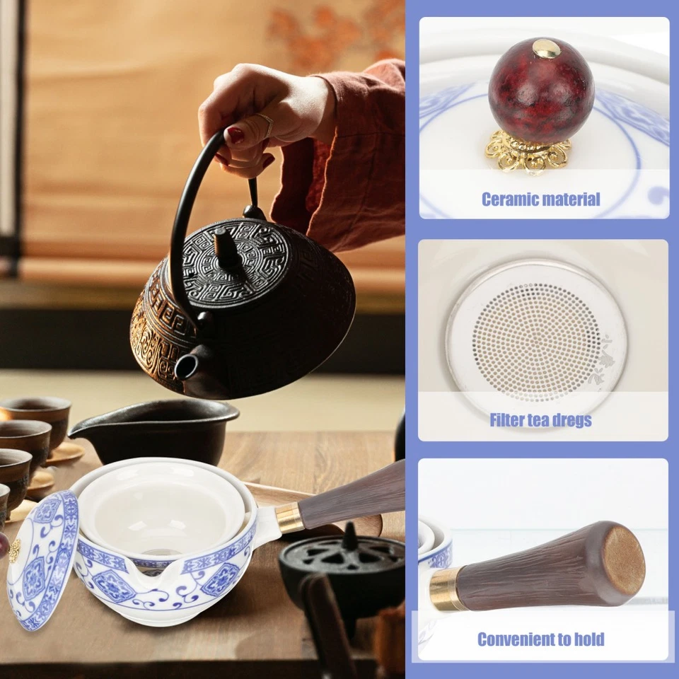 1 Set Keramik Tee Set Tea Pot mit Tee Tassen Haushalt Kungfu - Bild 4 von 4