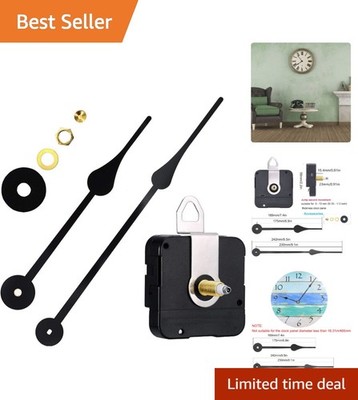 High Torque Quartz Clock Movement Mechanism for DIY Wall Clocks - 9.1 Inch Hands
