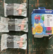 New Genuine Brother XL LC201 Cyan Magenta Yellow 3PK Ink Cartridges