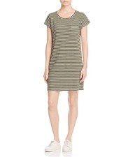 Joie Womens Striped Tee Shirt Dress, Green, Small