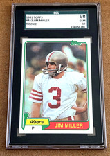 1981 Topps #453 Jim Miller Rookie Card SGC 10 Gem Mint 49ers. rookie card picture