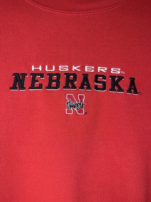 Vintage 90s Lee Sports Nebraska Huskers Embroidered Crewneck Youth 