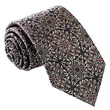 Men's Handmade Tie,Checkered Pattern Necktie With Dots