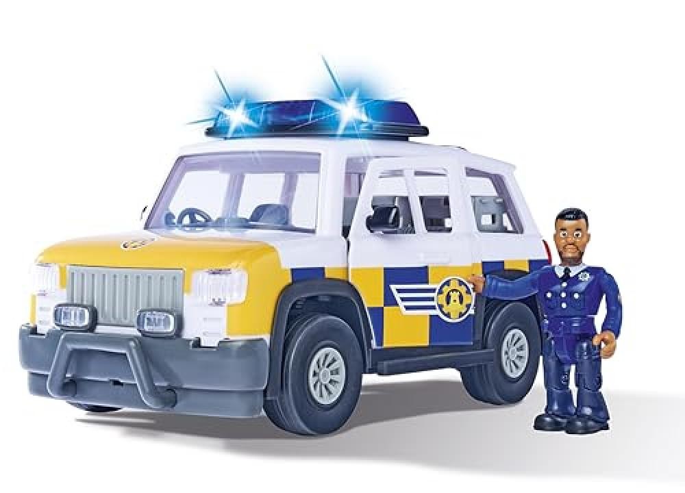 (TG. 19 cm) Simba - Sam le Pompier - 4 x 4 Police - Veicolo 19 cm + Figura artic