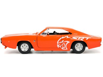 1968 Dodge Charger R/T SRT Orange with White Stripes and Graphics ''Bigtime Muscl