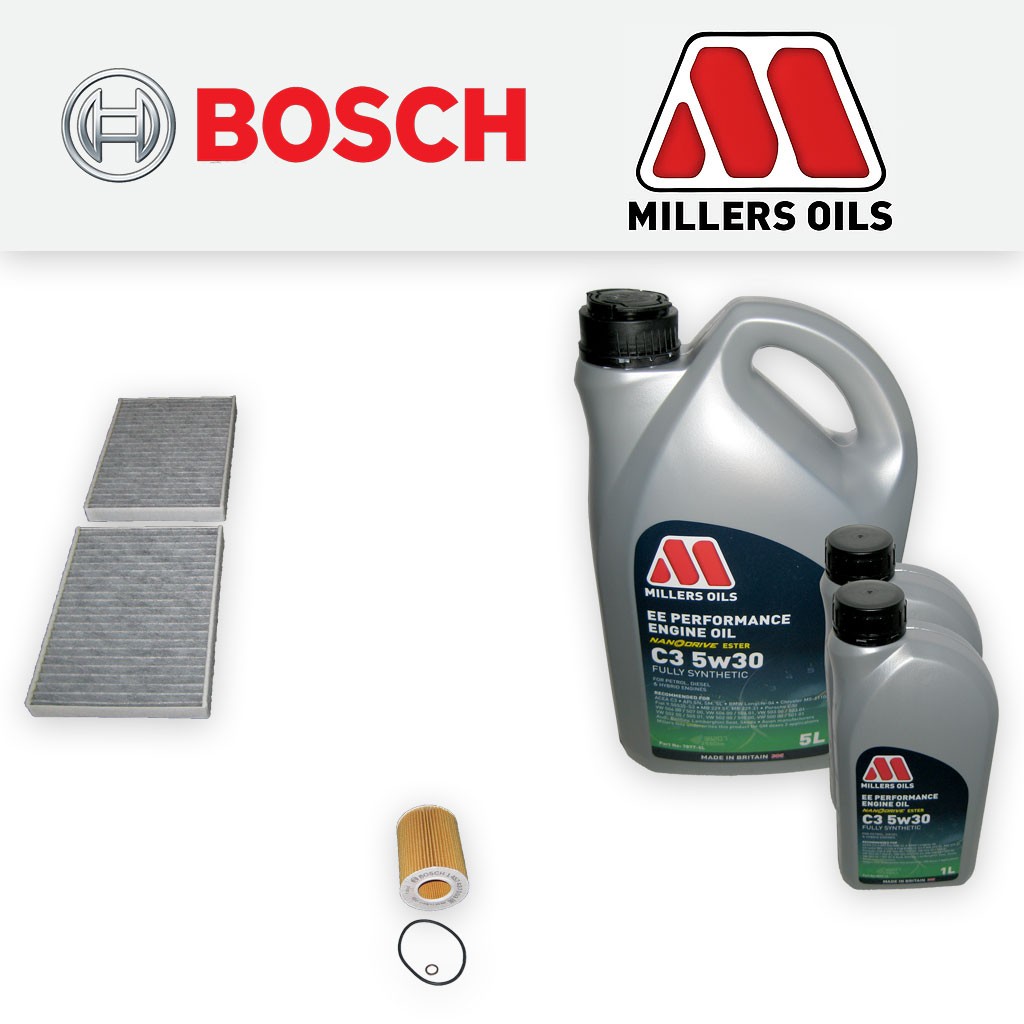 SERVICE KIT for BMW 5 SERIES (E39) 520I M54 OIL CABIN FILTER +5w30 OIL 2000-2004