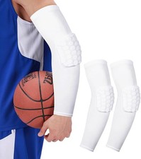 Padded Arm Sleeve Volleyball Arm Sleeves 2 Pack Honeycomb Elbow Pads Elbow Br...