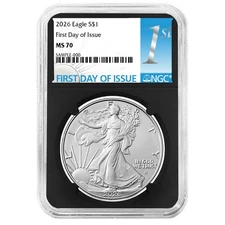 Presale - 2026 $1 American Silver Eagle NGC MS70 FDI First Label Retro Core