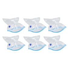 6Pcs Vacuum Storage Bags Reusable Sealer For Food/Clothes 22x21cm
