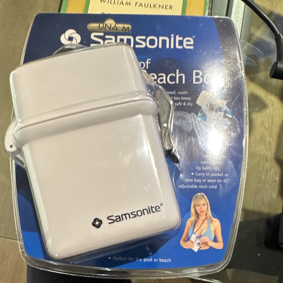 Samsonite Beach Box Custodia Impermeabile Rigida Bianca in Plastica con Cordino