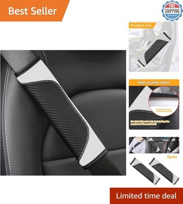 2PCS Car Seat Belt Cover, Carbon Fiber Seatbelt Shoulder Protection, Soft Car...