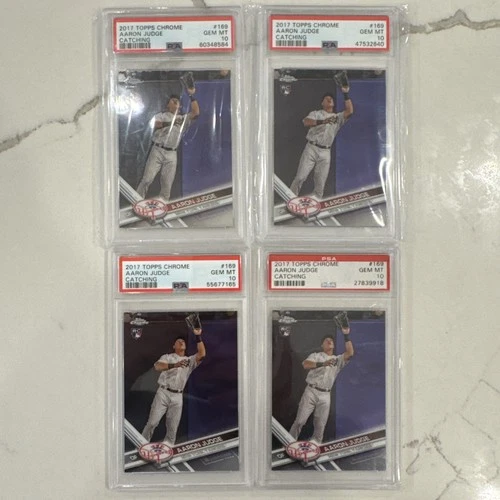 2017 Topps Chrome Aaron Judge (4) Rookie #169 (RC) PSA 10 Gem Mint