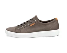 Men's Ecco Soft 7 Lace Up Nubuck Sneaker Grey 430004 59141