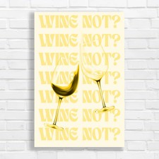Wine Tasting Experience Yellow Canvas Print Large Picture Wall Art