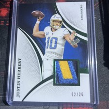 Panini Immaculate FOTL Emerald Memorabilia Justin Herbert Chargers 84  2/26 Card
