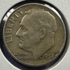 1957 10C SILVER Roosevelt Dime, contains 0.07234oz of SIILVER (87774)